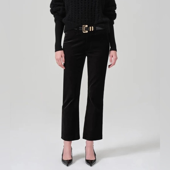 New Citizens of Humanity Velvet Isola Jeans Pants Black Ankle Kick Flare Sz 27 - Picture 14 of 16